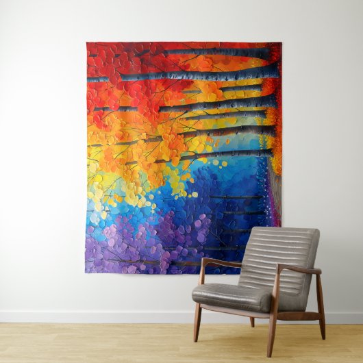 Tenture Arbre coloré (En situation)