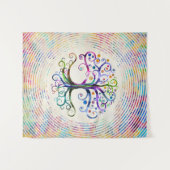 Tenture Arbre d'aquarelle de la vie (Devant (Horizontal))