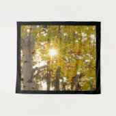 Tenture Arbre d'Aspen avec feuillage de automne Jaune Sunb (Devant (Horizontal))