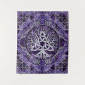 Tenture Arbre de la vie avec l'améthyste et l'argent de (Devant)