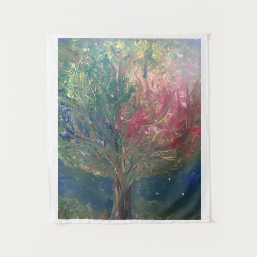 Tenture Arbre de minuit abstrait (Devant)