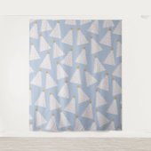 Tenture Arbre de Noël bleu Motif (Devant)