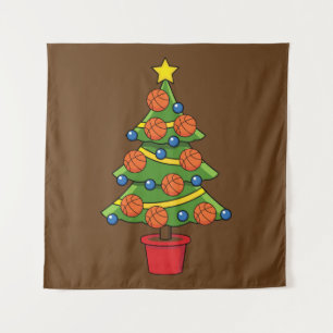 Tenture Arbre de Noël de basket-ball