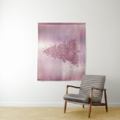 Tenture Arbre de Noël élégant | Dusty Mauve Pink Splatter (En situation)