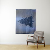 Tenture Arbre de Noël Moody | Classy Navy Blue Splatter (En situation)
