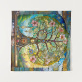 Tenture Arbre de Vie Fleurissant des 7 Chakras (Devant (Horizontal))