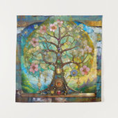 Tenture Arbre de Vie Fleurissant des 7 Chakras (Devant)