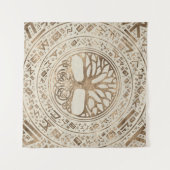 Tenture Arbre de vie - Motif runique de Yggdrasil (Devant (Horizontal))