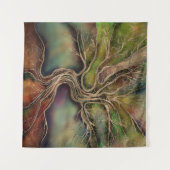 Tenture Arbre de vie - ombres d'automne (Devant (Horizontal))