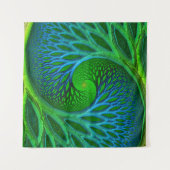 Tenture Arbre de Vie Spirale Fractale (Devant (Horizontal))