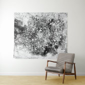 Tenture Arbre De Vie - Spirales Feuille Grunge Style 1 (En situation (horizontale))