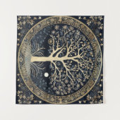 Tenture Arbre doré de la vie (Devant (Horizontal))