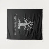 Tenture Arbre Éffrayant Arbre argenté - fond photo Hallowe (Devant (Horizontal))