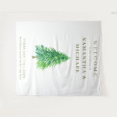 Tenture Arbre forestier Bienvenue au mariage Fleur (Devant (Horizontal))