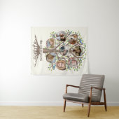 Tenture Arbre généalogique Collage de 8 photos Nom Lt Beig (En situation (horizontale))