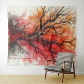 Tenture Arbre mort 2 - Aquarelle (En situation (horizontale))