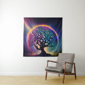 Tenture Arbre psychédélique surréaliste (En situation)