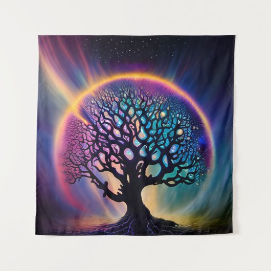 Tenture Arbre psychédélique surréaliste (Devant)