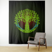 Tenture Arbre viking de Yggdrasil Edda Nordic Design (En situation)