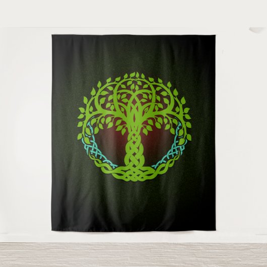 Tenture Arbre viking de Yggdrasil Edda Nordic Design (Devant)