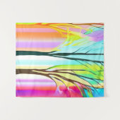 Tenture Arbres Abstraits dans les pastels multicolores (Devant (Horizontal))