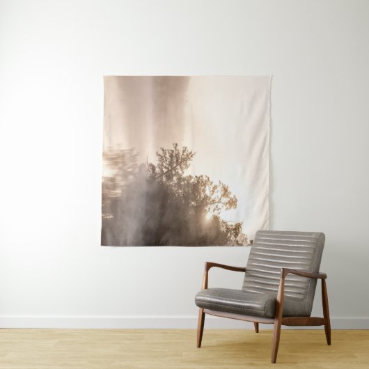 TENTURE ARBRES AVEC BROUILLARD (En situation (horizontale))