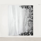 Tenture Arbres en poudre profonde // Ski noir et blanc (Devant)
