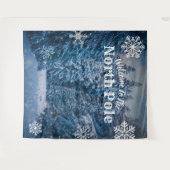 Tenture Arbres enneigés du Pôle Nord | Fond de fête (Devant (Horizontal))