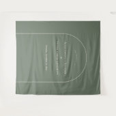 Tenture Arc Boho simple Sage Vert Mariage Photo fond (Devant (Horizontal))