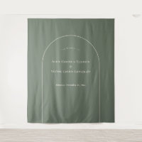 Arc Boho simple Sage Vert Mariage Photo fond