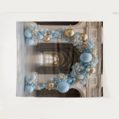 Tenture Arc de ballons bleu pastel suspendu (Devant (Horizontal))