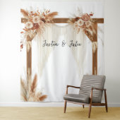 Tenture Arc de Pampas Romantique Rustique - Contexte Maria (En situation)