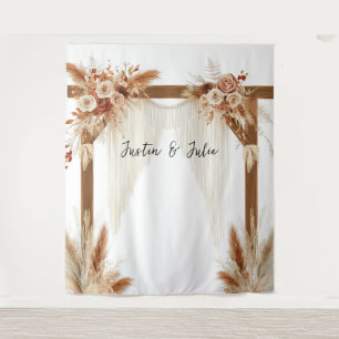 Tenture Arc de Pampas Romantique Rustique - Contexte Maria