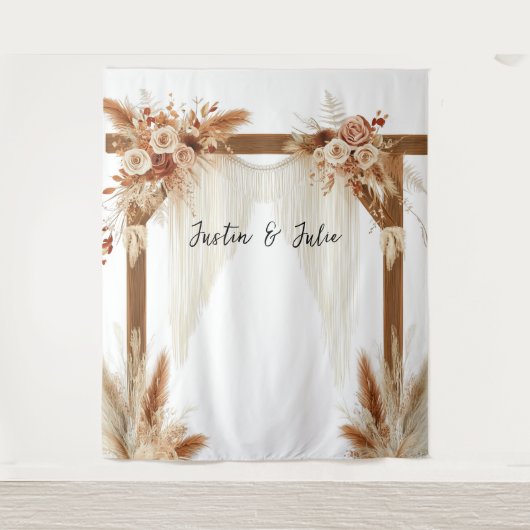 Tenture Arc de Pampas Romantique Rustique - Contexte Maria (Devant)