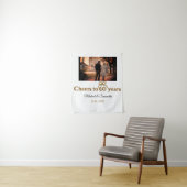 Tenture Arc doré pour 60 ans de mariage (En situation)