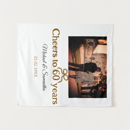 Tenture Arc doré pour les 60 ans de mariage  (Devant (Horizontal))