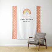 Tenture Arc en arc-en-ciel Baby shower mignon Fond personn (En situation)