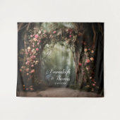 Tenture Arc en canopée en fleurs enchantées (Devant (Horizontal))