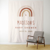 Tenture Arc-en-ciel Bohème Terracotta Baby Shower Lune Éto (En situation)