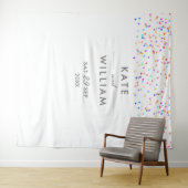 Tenture Arc-en-ciel Confetti Mariage photo fond (En situation (horizontale))