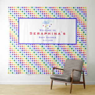 Tenture Arc-en-ciel Polka Dot Stripes Baby shower
