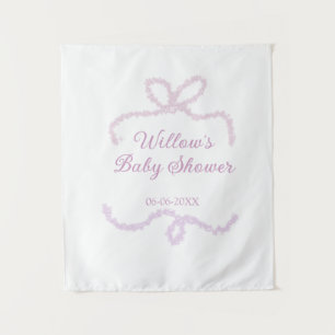 Tenture arc en ciel rose violet pailleté bébé fête nom dat
