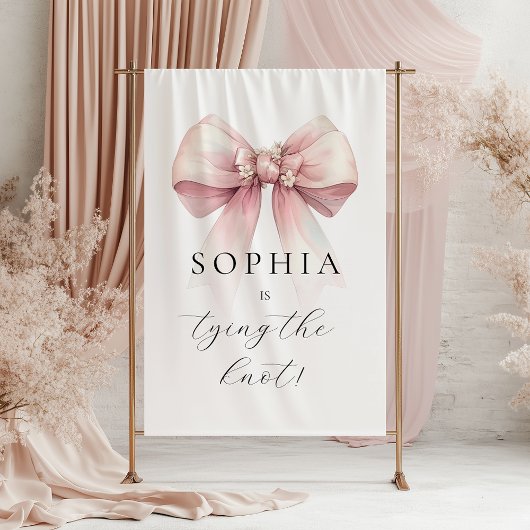 Tenture Arc en rose Elle se marie Shower Nuptial