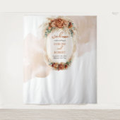 Tenture Arc en terre cuite bordeaux tendance en toile de f (Devant)