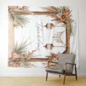 Tenture Arc floral rustique personnalisable en arrière-pla (En situation (horizontale))