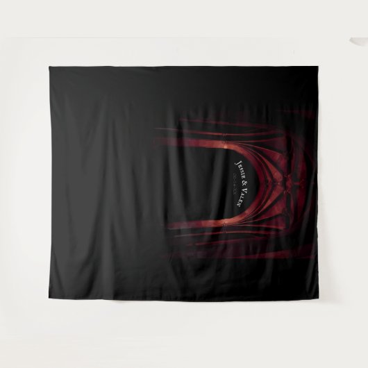 Tenture Arc gothique Élégant Mariage Noir Rouge foncé (Devant (Horizontal))