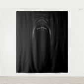 Tenture Arc gothique Mariage élégant Noir et Blanc foncé (Devant)