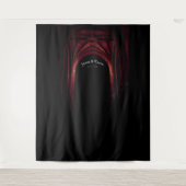 Tenture Arc gothique Mariage élégant Noir Noir Noir Rouge (Devant)