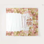 Tenture Arch de ballons en or rose pour Quinceanera (Devant (Horizontal))