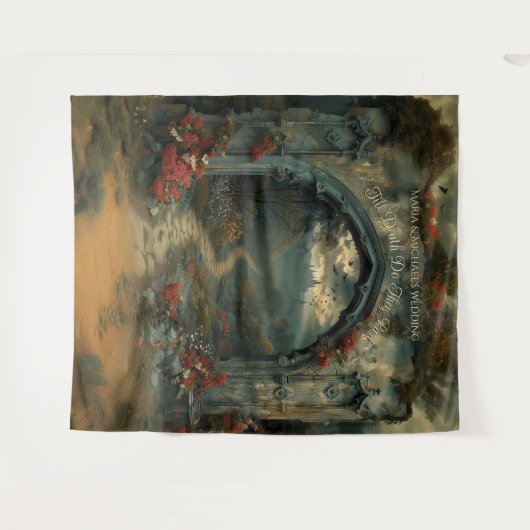Tenture Arch Dracula Castle Gothique Photo Booth Backdrop (Devant (Horizontal))